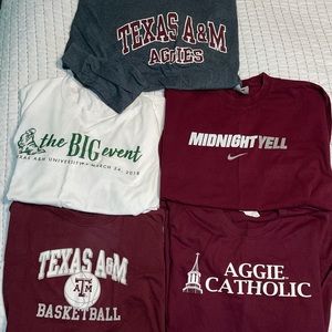 BUNDLE- 5 TEXAS A&M T-Shirts